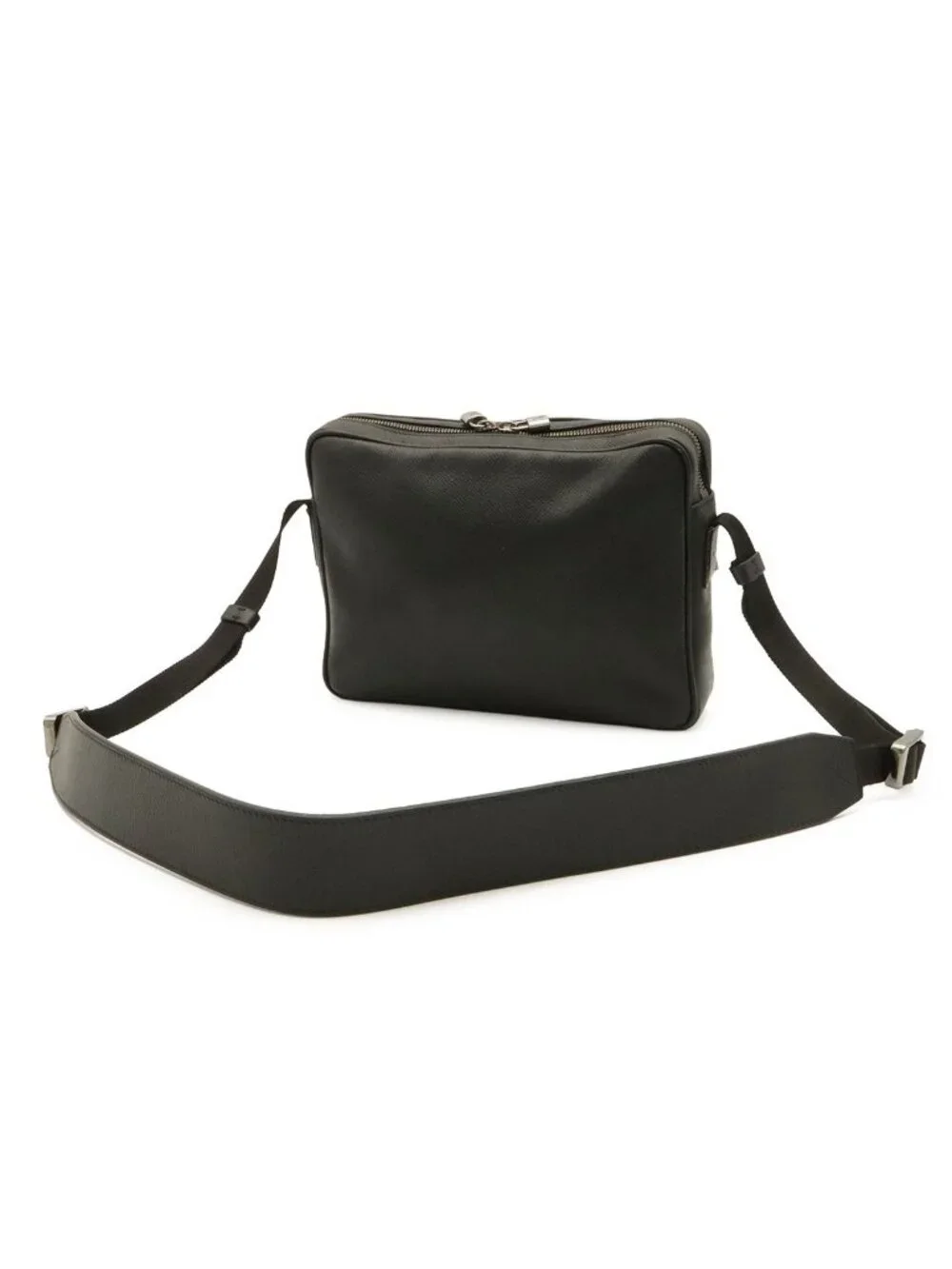 Louis Vuitton Taiga Messenger PM Shoulder Bag Crossbody Ardoise Black Silver